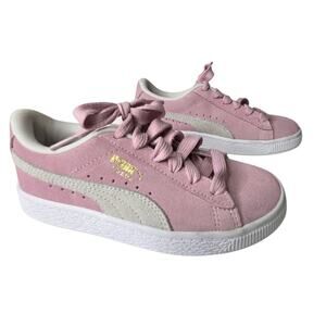 Puma Suede Classic JR Light Pink Girl SZ 1.5 Big Kids 380561-05 Big Kids School